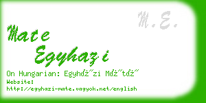 mate egyhazi business card